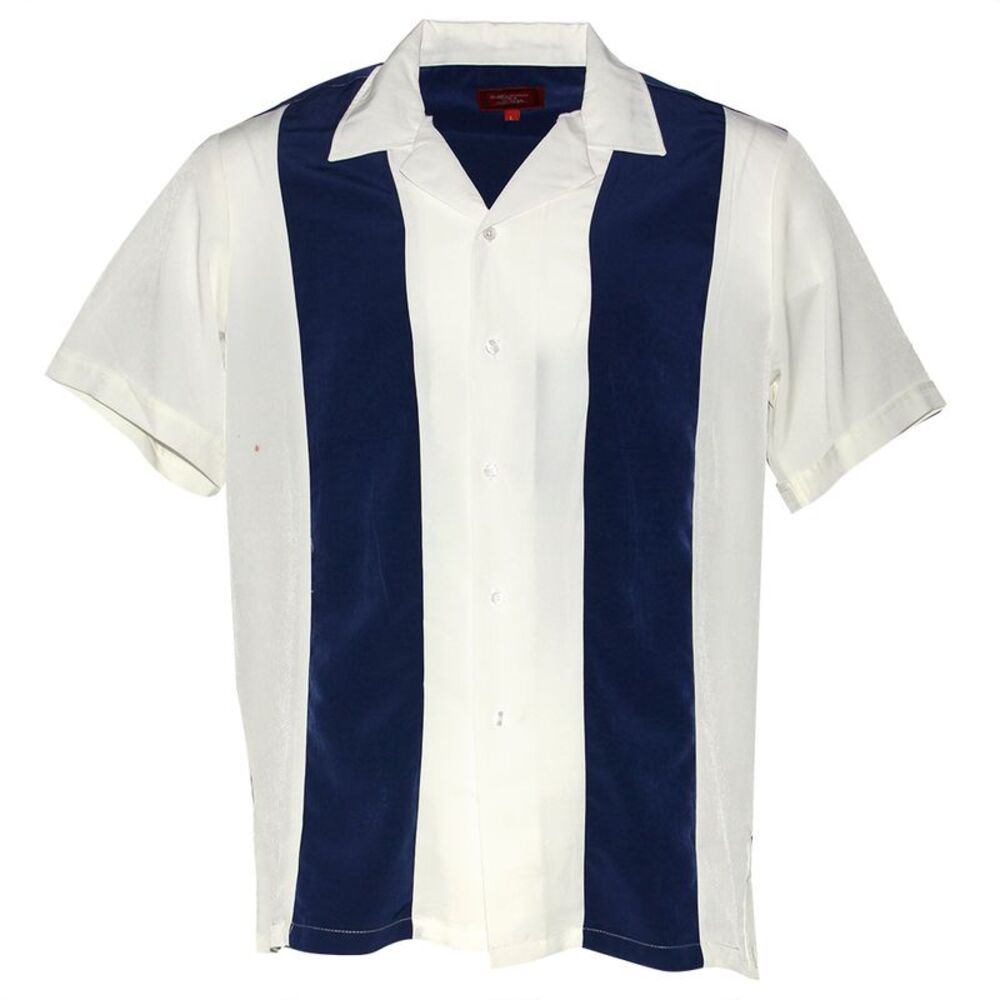 Maximos Men's Retro Classic Two Tone Bowling Shirt